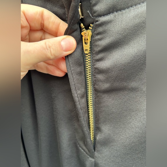 Me + Em black Slim-fit barrel-leg satin trousers, size 10 (us6) - Picture 5 of 10